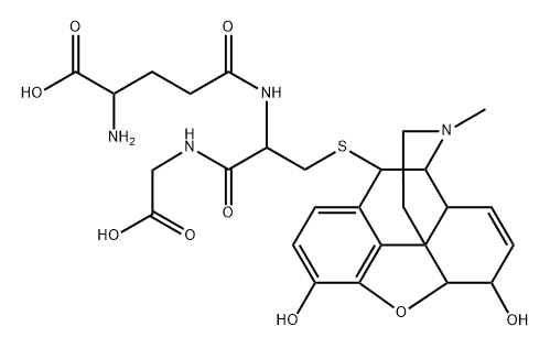 10-alpha-S-glutathionylmorphine 结构式