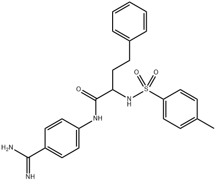 2-tosylamino-4-phenylbutyryl-4-amidinoanilide 结构式