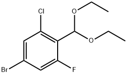 4-溴-2-氯-6-氟苯甲醛二乙缩醛 结构式