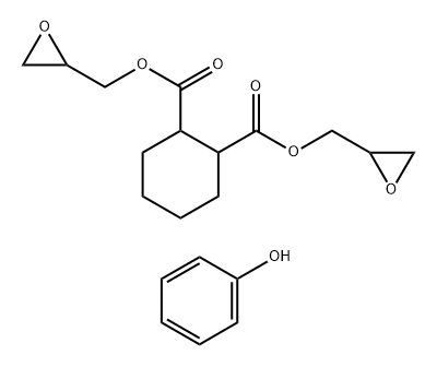 1,2-Cyclohexanedicarboxylic acid, bis(oxiranylmethyl) ester, reaction products with phenol bromo derivs. 结构式