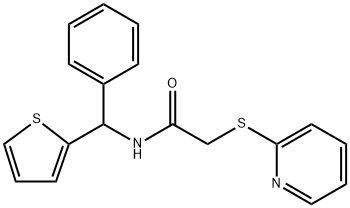 N-(phenyl(Thien-2-yl)methyl)-2-(pyridin-2-ylsulfanyl)acetamide 结构式