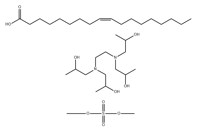 9-Octadecenoic acid (Z)-, diester with 1,1',1'',1'''-(1,2-ethanediyldinitrilo)tetrakis[2-propanol], di-Me sulfate-quaternized 结构式