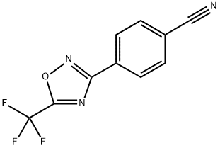 4-(5-(trifluoromethyl)-1,2,4-oxadiazol-3-yl)benzonitrile 结构式