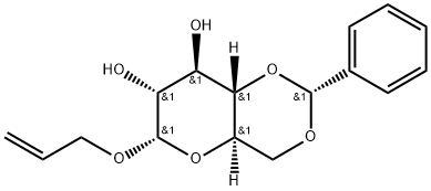 2-PROPENYL 4,6-O-BENZYLIDENE-Α-D-GLUCOPYRANOSIDE2-丙烯基 4,6-O-亚苄基-Α-D-吡喃葡萄糖苷 结构式