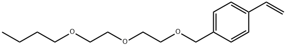 1-[[2-(2-丁氧基乙氧基)乙氧基]甲基]-4-乙烯基苯 结构式
