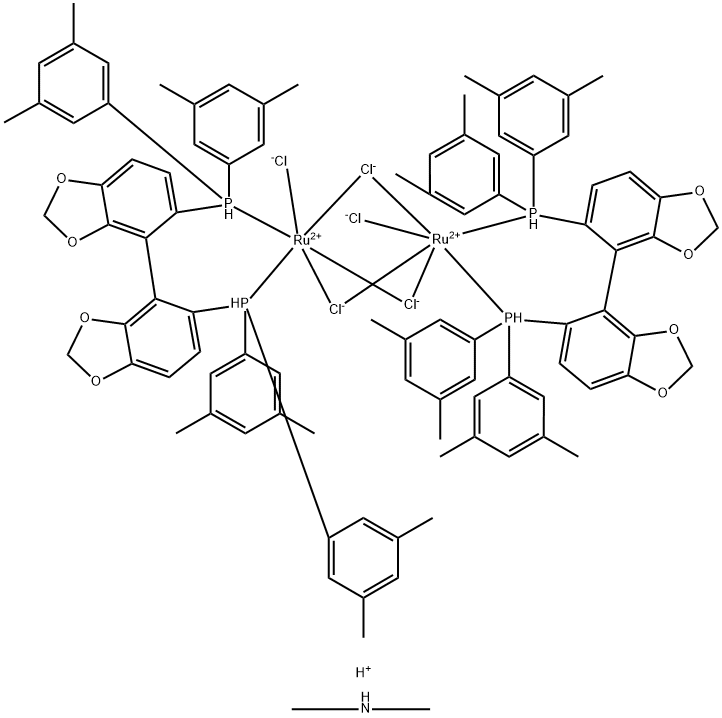 (R)-[(RUCL(DM-SEGPHOS)2(Μ-CL)3][NH2ME2] 结构式