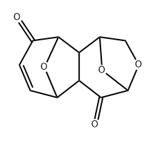 1,4:6,10-Diepoxy-2H-cycloheptdoxepin-5,9(1H,4H)-dione, 5a,6,10,10a-tetrahydro-, (1.alpha.,4.alpha.,5a.alpha.,6.beta.,10.beta.,10a.alpha.)- 结构式