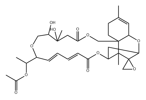 (7'R)-3'-(Acetyloxy)-7'-deoxo-2'-deoxy-4'-hydroxy-7'-(1-hydroxyethyl)verrucarin A 结构式