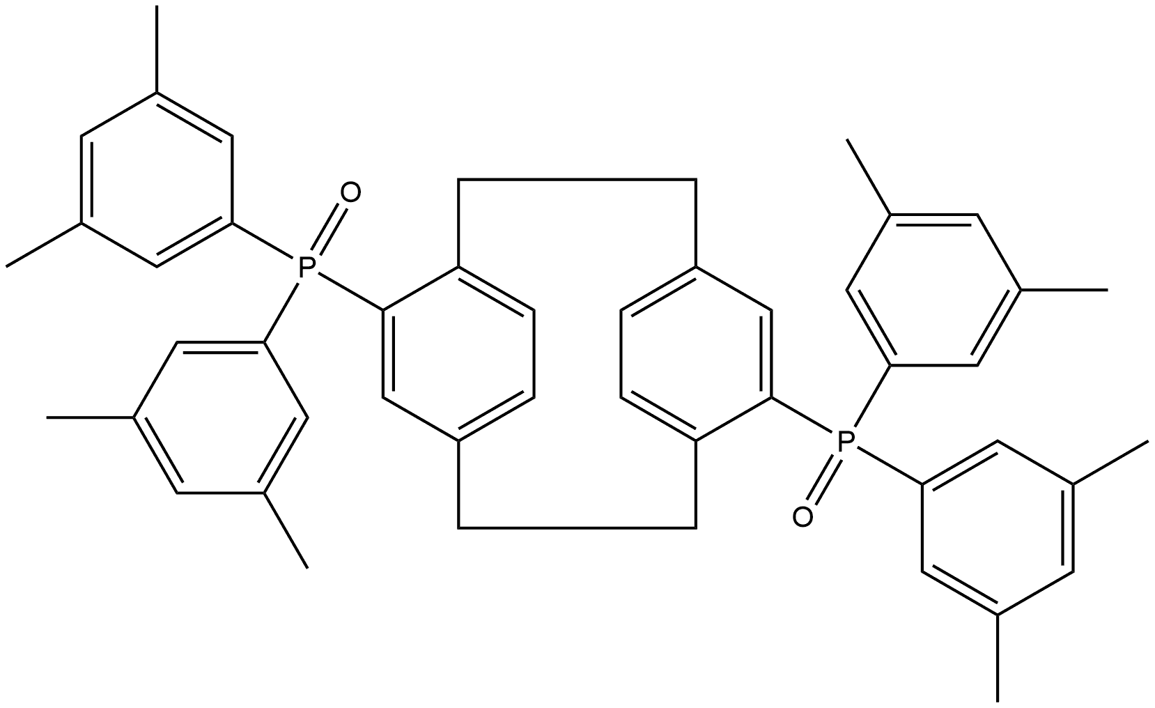 Phosphine oxide, 1,1'-tricyclo[8.2.2.24,7]hexadeca-4,6,10,12,13,15-hexaene-5,11-diylbis[1,1-bis(3,5-dimethylphenyl)- 结构式