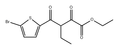 2-Thiophenebutanoic acid, 5-bromo-β-ethyl-α,γ-dioxo-, ethyl ester 结构式