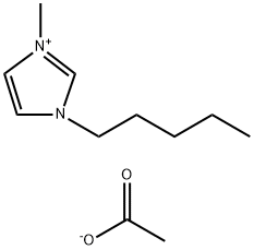 1-戊基-3-甲基咪唑醋酸盐 结构式