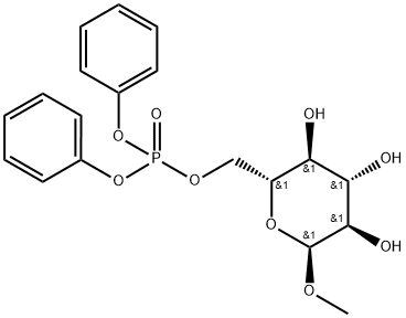 α-D-Glucopyranoside Methyl Ether 6-(Diphenyl Phosphate) 结构式