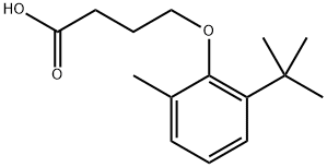 4-(2-tert-butyl-6-methylphenoxy)butanoic acid 结构式