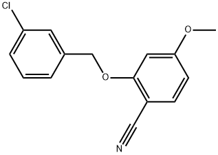 2-[(3-Chlorophenyl)methoxy]-4-methoxybenzonitrile 结构式