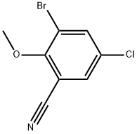 Benzonitrile, 3-bromo-5-chloro-2-methoxy- 结构式