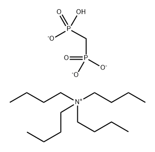 1-Butanaminium, N,N,N-tributyl-, P,P'-methylenebis[phosphonate] (3:1) 结构式