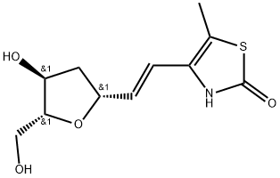 4-[2-(2-deoxy-β-D-ribofuranosyl)-E-vinyl]-5-methyl-thiazol-2-one 结构式