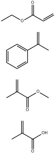 2-Propenoic acid, 2-methyl-, polymer with ethyl 2-propenoate, (1-methylethenyl)benzene and methyl 2-methyl-2-propenoate 结构式