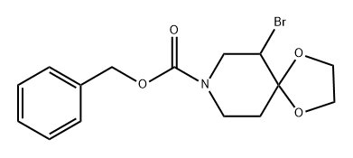 Benzyl 6-bromo-1,4-dioxa-8-azaspiro[4.5]decane-8-carboxylate 结构式