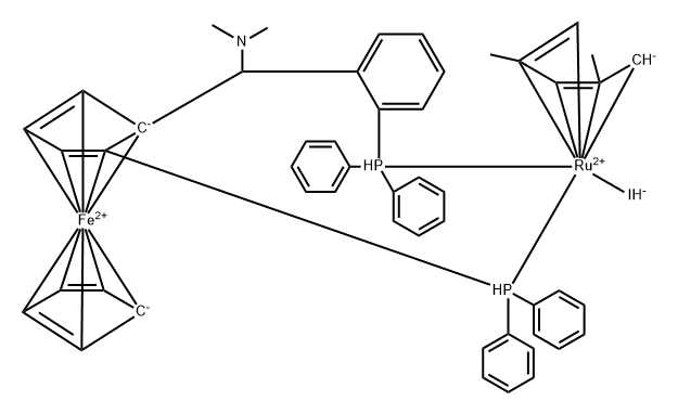 ((S)-1-DIPHENYLPHOSPHINO-2-[(S)-A-(N,N-DIMETHYLAMINO)-O-DIPHENYLPHOSPHINOPHENYL)METHYL]FERROCENE)- (N5-2,4-DIMETHYLPENTADIENYL)RUTHENIUM(II)IODIDE