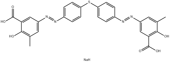 5,5'-[thiobis(p-phenyleneazo)]bis[3-methylsalicylic] acid, sodium salt 结构式