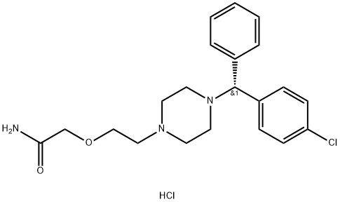 Acetamide, 2-[2-[4-[(R)-(4-chlorophenyl)phenylmethyl]-1-piperazinyl]ethoxy]-, hydrochloride (1:2) 结构式