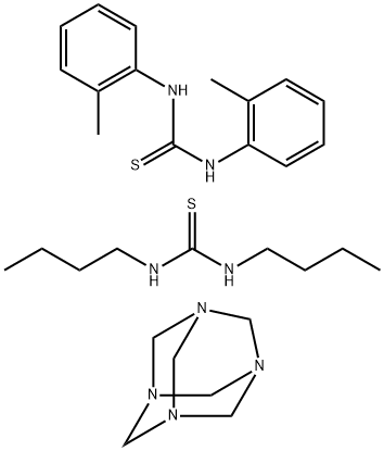 Thiourea, N,N'-bis(2-methylphenyl)-, reaction products with N,N'-dibutylthiourea and hexamethylenetetramine 结构式