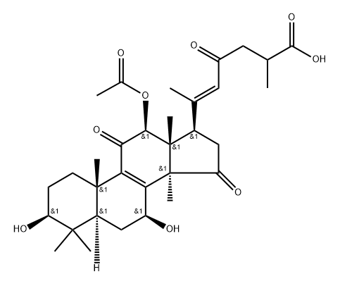 灵芝烯酸K 结构式