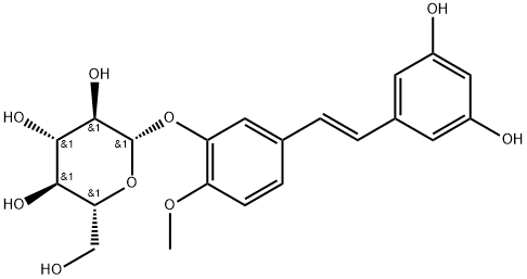 丹叶大黄素-3'-O-葡萄糖苷 结构式