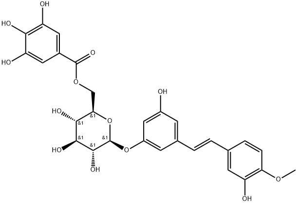 Rhaponticin 6''-O-gallate 结构式