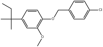 1-[(4-Chlorophenyl)methoxy]-4-(1,1-dimethylpropyl)-2-methoxybenzene 结构式