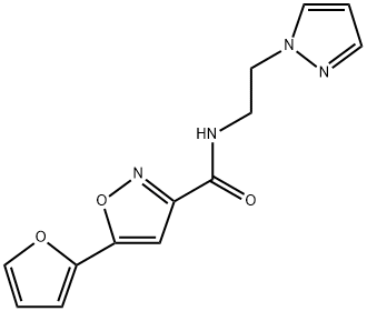 N-(2-(1H-吡唑-1-基)乙基)-5-(呋喃-2-基)异恶唑-3-甲酰胺 结构式