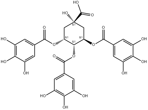 3,4,5-O-三没食子酰基奎宁酸 结构式