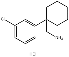 1-(3-氯苯基)环己基]甲胺盐酸 结构式