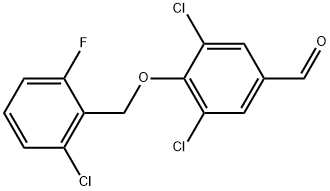 3,5-Dichloro-4-[(2-chloro-6-fluorophenyl)methoxy]benzaldehyde 结构式