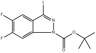 tert-butyl 5,6-difluoro-3-iodo-1H-indazole-1-carboxylate 结构式