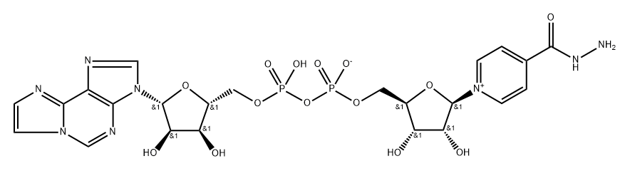 4-hydrazinocarbonylpyridine-1,N(6)-ethenoadenine dinucleotide 结构式