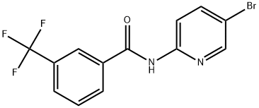 N-(5-溴-2-吡啶基)-3-(三氟甲基)苯甲酰胺 结构式