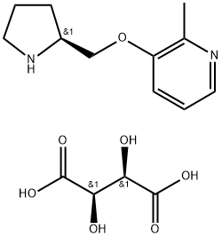 Pyridine, 2-Methyl-3-[(2S)-2-pyrrolidinylMethoxy]-, (2R,3R)-2,3-dihydroxybutanedioate (1:1) 结构式