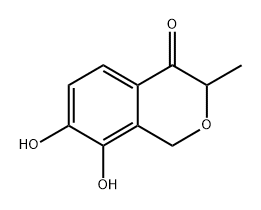 7,8-二羟基-3-甲基异色满-4-酮 结构式