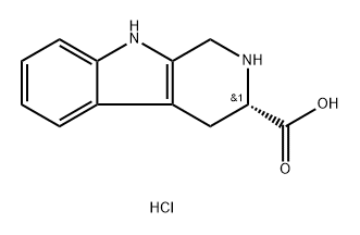 1H-Pyrido[3,4-b]indole-3-carboxylic acid, 2,3,4,9-tetrahydro-, hydrochloride (1:1), (3S)- 结构式