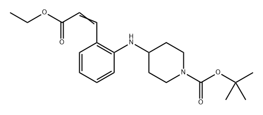 tert-butyl 4-(2-(3-ethoxy-3-oxoprop-1-enyl)phenylamino)piperidine-1-carboxylate 结构式