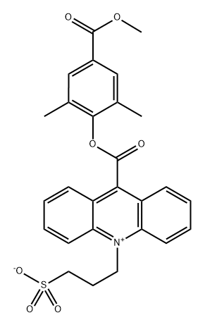 Acridinium, 9-[[4-(methoxycarbonyl)-2,6-dimethylphenoxy]carbonyl]-10-(3-sulfopropyl)-, inner salt 结构式