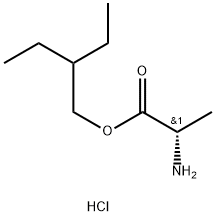 2-乙基丁基-L-丙氨酸酯盐酸盐 结构式