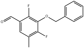 3-(Benzyloxy)-2,4-difluoro-5-methylbenzaldehyde 结构式