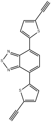 4,7-双(5-乙炔基噻吩-2-基)苯并[C][1,2,5]噻二唑 结构式