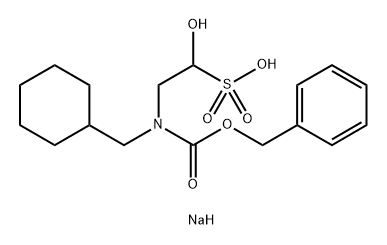 ETHANESULFONIC ACID, 2-[(CYCLOHEXYLMETHYL)[(PHENYLMETHOXY)CARBONYL]AMINO]-1-HYDROXY-, SODIUM SALT (1:1) 结构式