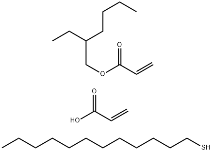 2-丙烯酸、1-十二烷基硫醇、2-乙烯基己基-2-丙烯酸酯的调聚物 结构式