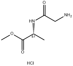 (R)-2-(2-氨基乙酰氨基)丙酸甲酯盐酸盐 结构式