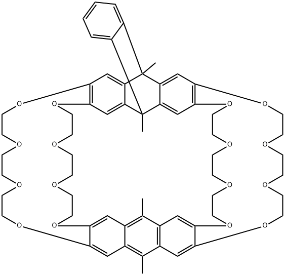 三蝶烯衍生物大三环蒽类主体分子 结构式